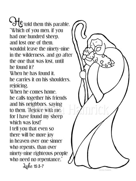 Scripture Coloring Page Card