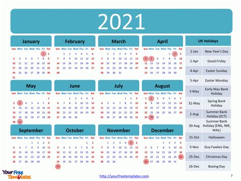 Select the orientation, year, paper size, the number of calendars per page, etc. Printable calendar 2021 template - Free PowerPoint Templates