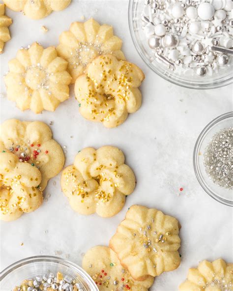 These Salted Butter Spritz Cookies Are Light Tender And Crisp The Cookies Have A Rich Buttery