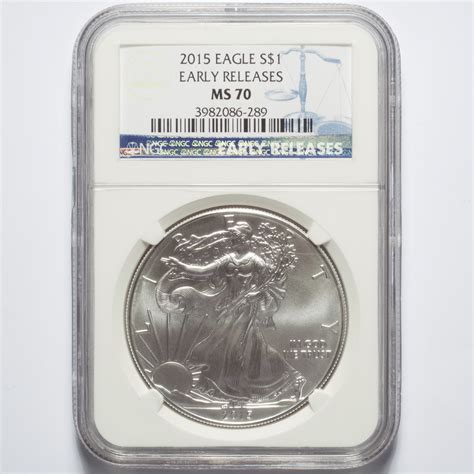 2015 Silver American Eagle Dollar Ngc Ms70 Early Releases Numismax