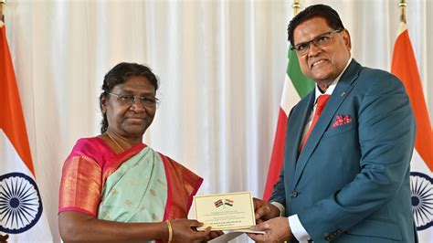 President Droupadi Murmu Conferred Highest Civilian Award By Suriname Latest News India