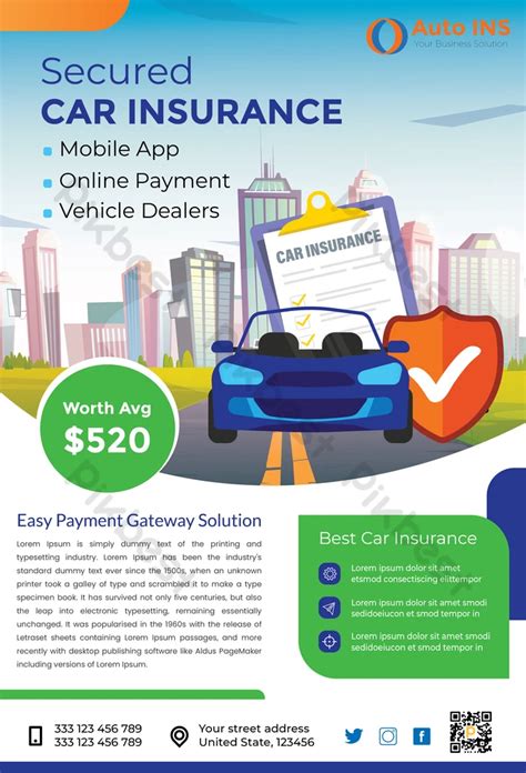 130000 Car Insurance Flyer Templates Free Graphic Design Templates
