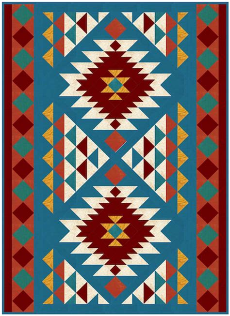 Southwest Style Throw 56x 78 Craftsy Native American Quilt
