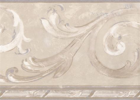 Free Download Silver Beige Swirl Wallpaper Border Victorian Vintage