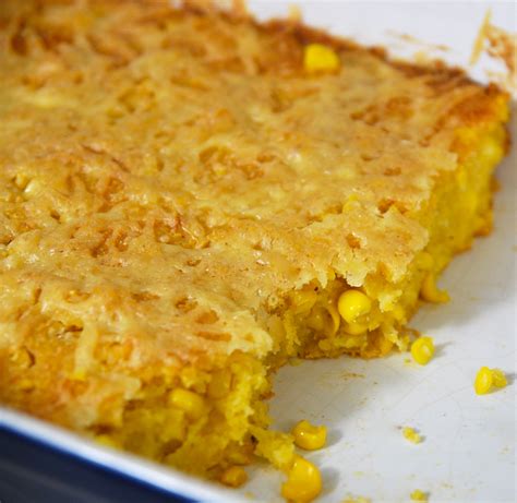 An easy side dish recipe for southern style cooking. corn souffle paula deen