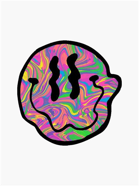 Trippy Smiley Sticker For Sale By Reeselester Trippy Designs Cool