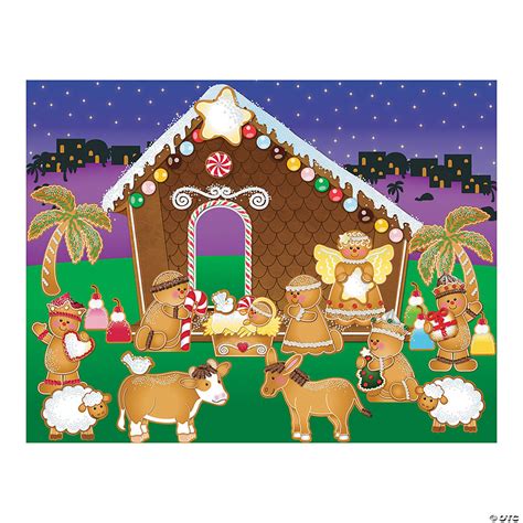 Gingerbread Nativity Sticker Scenes Discontinued