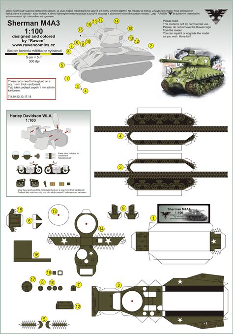 M4 Sherman Papercraft Tank Papel Craft Tanques Vehicu