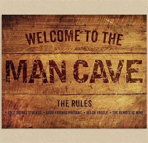 Man Cave Sign Wall Art Printable 11x14 Add A Name To Customize