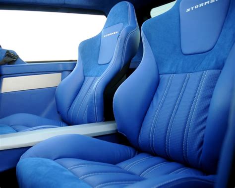 Electic Blue Interior Contrasting The White Exterior Wcc