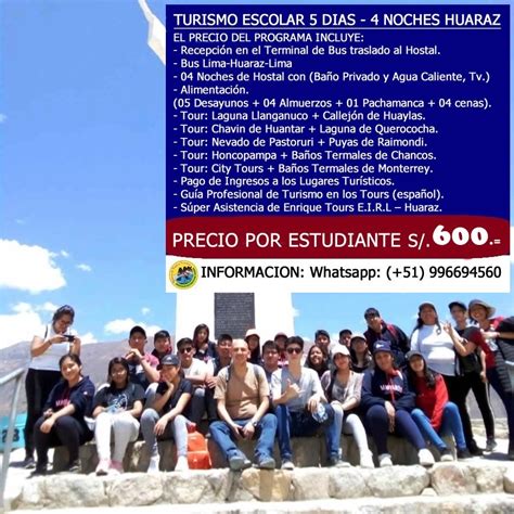 Viaje de Promoción Callejón de Huaylas Huaraz Ancash