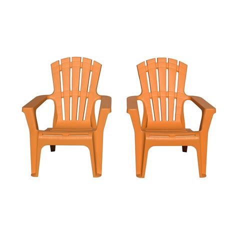 Stackable Adirondack Chairs In Orange Set Of 2