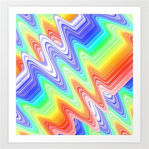 Colorlines Art Print By Fakefred Society6