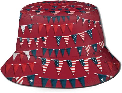 Fisherman Hats Red Usa Flag Party Beach Sun Hats Mens And Womens