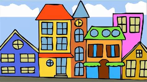How To Draw City Scene City Drawing For Kids How To Draw A Town For