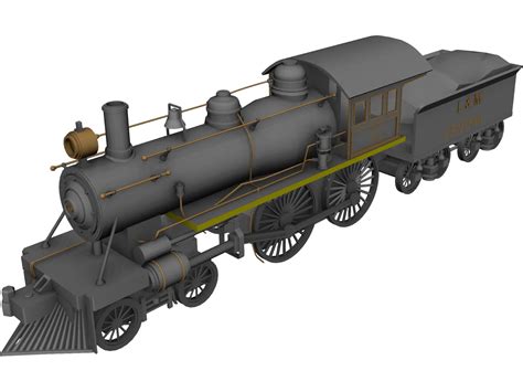 Steam Locomotive 3d Model 3dcadbrowser