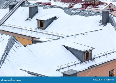 Roofs Covered With Snow Stock Image Image Of Snow Home 63979781