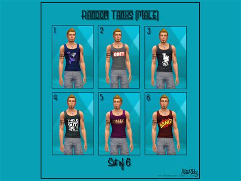 The Sims Resource Random Male Tanks Set