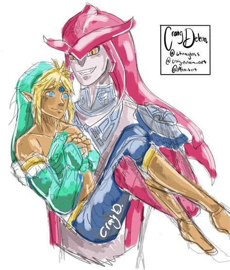 Link X Prince Sidon Fanart Doodle Zelda Amino