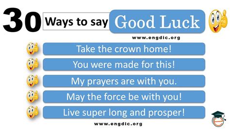 Different Ways To Say Good Luck