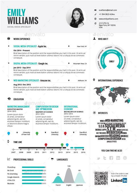 Infographic Resume 27 Free Sample Example Format Download
