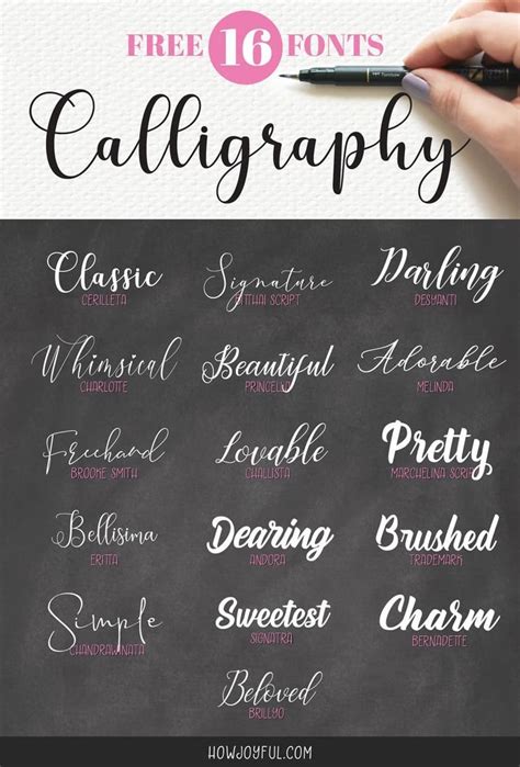16 Free Calligraphy Fonts For Your Next Creative Project Chalkboard
