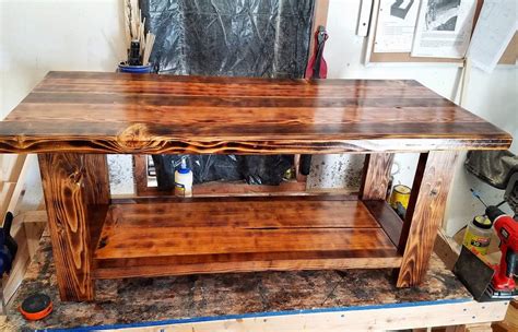Ana White Rustic Burned Table Diy Projects
