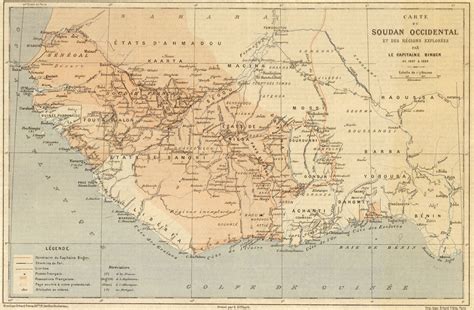 Map Of French Colonies In West Africa In 1889 Africa Map Map