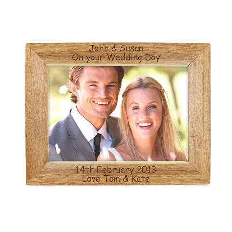 Personalised Landscape Wooden Photo Frame 5x7