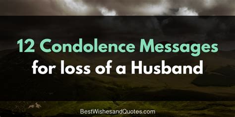 Condolence Messages For Loss Of Husband