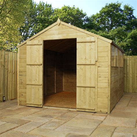 10 X 8 Pressure Treated Tongue And Groove Apex Shed Shedsfirst