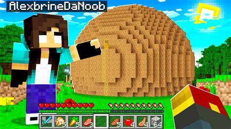 Noob Girl Builds Biggest Dirt House In Minecraft Secret