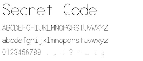 Secret Code Font Basic Fixed Width