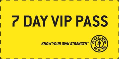 Golds Gym Promotion Free Vip Membership And Class Pass