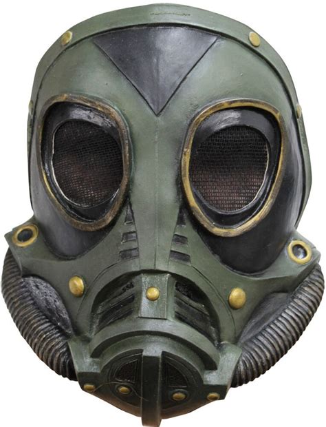 M3a1 Gas Mask Green Latex Zombie Apocalypse Costume Accessory New