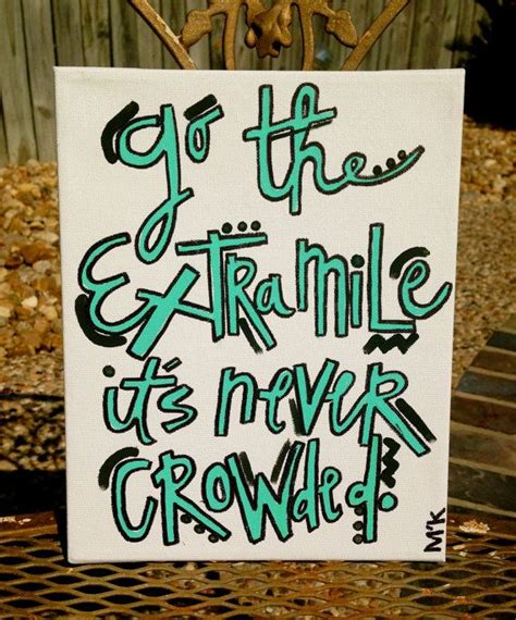 Go The Extra Mile Its Never Crowded Canvas Painting Etsy Etsy