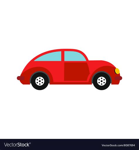 Car Vintage Icon Flat Style Royalty Free Vector Image