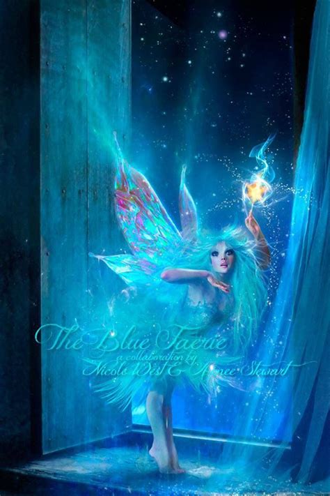 The Blue Faerie By N West And A Stewart Fairy Art Blue Fairy Faeries