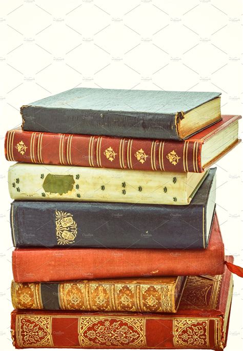 A Stack Of Antique Books Education Photos Creative Market
