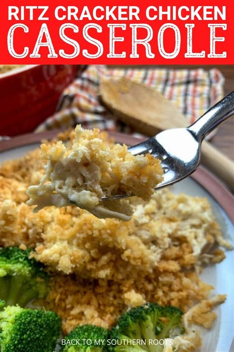 Mix sour cream and soup. Ritz Cracker Chicken Casserole Recipe | Recipe | Chicken ...