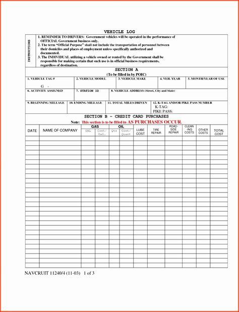 10 Ms Excel Vehicle Service Record Log Template - Excel Templates - Excel Templates