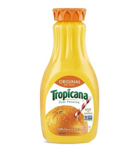 Tropicana Original No Pulp 100 Orange Juice 52 Fl Oz