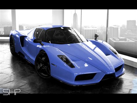 Sports Cars Blue Enzo Ferrari