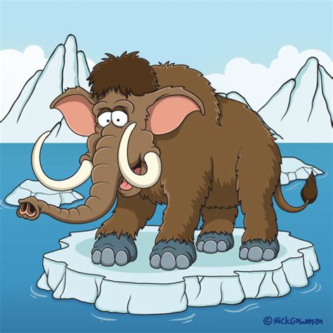 Cartoon Mammoth Woolly And Wacky Cartoon Prehistoric Beast