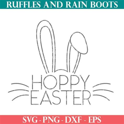 Free Slim Line Hoppy Easter SVG - Ruffles and Rain Boots Shop