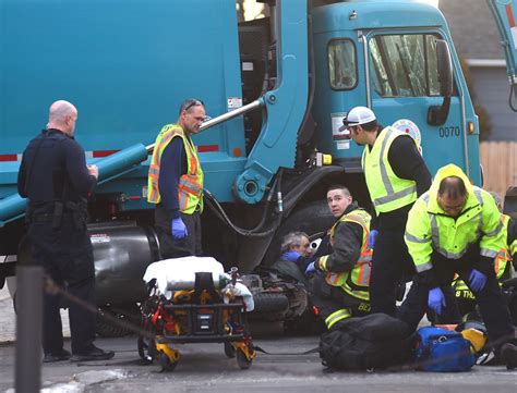 Crash Leaves Moped Rider Trapped Under Garbage Truck Local News