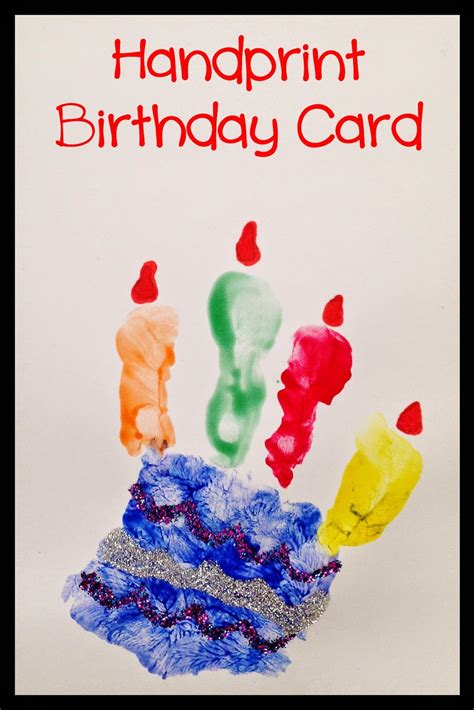Handprint Birthday Card Toddler Birthday Card Handmade Birthday