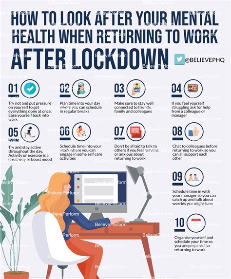 how to look after your mental health when returning to work after lockdown believeperform