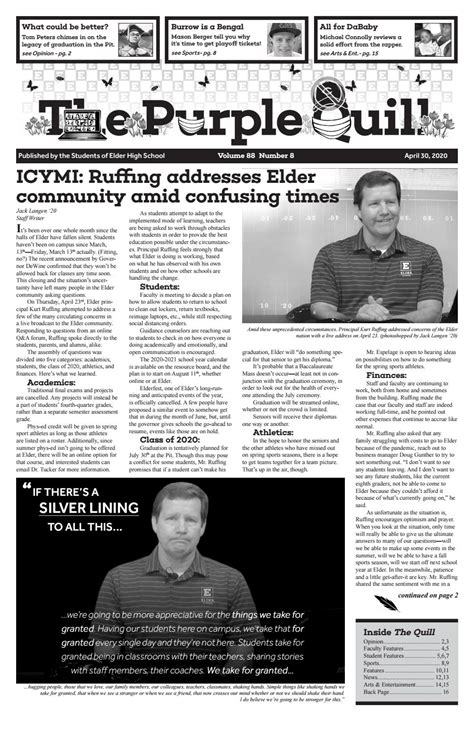 The Purple Quill April 2020 By Elder High School Purple Quill Issuu