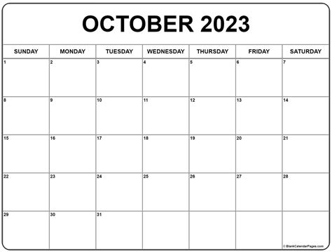 October 2023 Calendar Printable Free Get Calendar 2023 Update